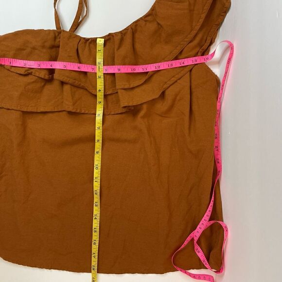 Linen| Old Navy| sleeveless top| Medium | ruffle | adjustable straps - Picture 11 of 11